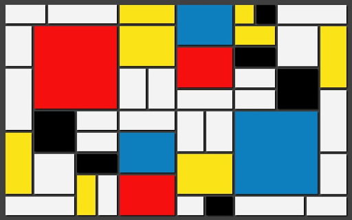 MInimalismo nas artes: Composição com vermelho, amarelo e azul